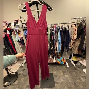 BCBGeneration Deep Red Jumpsuit